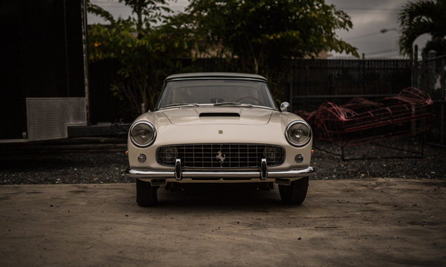White Classic ferrari